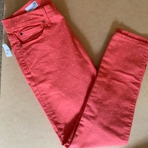 Gap polka dot pants. Mid-rise. Skinny leg.